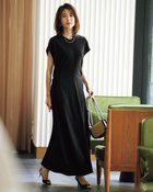 【ドゥクラッセ/DoCLASSE】のストレッチジョーゼット・Aラインワンピース ブラック|ID: prp329100004935767 ipo3291000000037255640