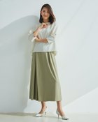 【ドゥクラッセ/DoCLASSE】のシルキーポンチ・スカートライクパンツ セージ|ID: prp329100004935774 ipo3291000000037039654