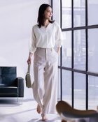 【ドゥクラッセ/DoCLASSE】のシフォンスリーブ・カットソーブラウス オフホワイト|ID: prp329100004935782 ipo3291000000037039700