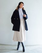 【ドゥクラッセ/DoCLASSE】のウール混・ベルトデザインスカート ライトグレー|ID: prp329100004935783 ipo3291000000037245614