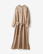 【ドゥクラッセ/DoCLASSE】のサキソニー・バンドカラーシャツワンピース ベージュ|ID: prp329100004935794 ipo3291000000037192039