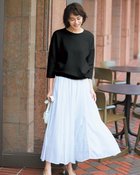 【ドゥクラッセ/DoCLASSE】のライトダンボール・7分袖プルオーバー 人気、トレンドファッション・服の通販 founy(ファニー) ファッション Fashion レディースファッション Fashion for Women トップス・カットソー Cut & Sew Tops シャツ・ブラウス・オフィスカジュアル Elegant Blouses & Button-Ups ロングTシャツ・Tシャツ Longline T-Shirts & Tees カジュアルプルオーバー・ニットトップス Pullovers & Knit Tops / Casual Pullovers カットソー・ベーシックTシャツ Cut-and-Sewn Tops / Stretch Tees & Basics カットソー Cut and Sewn Top フォルム Silhouette, Form エレガント 上品 Elegant 夏 Summer 春 Spring S/S・春夏 SS, Spring/Summer, Warm Season thumbnail ブラック|ID: prp329100004935804 ipo3291000000037039858