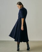 【ドゥクラッセ/DoCLASSE】の二重織ストレッチ・フレアスカートライクパンツ ネイビー|ID: prp329100004935818 ipo3291000000037039926