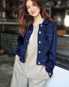 【ドゥクラッセ/DoCLASSE】のビジューボタン・ストレッチデニムジャケット インディゴ|ID: prp329100004935830 ipo3291000000037094000