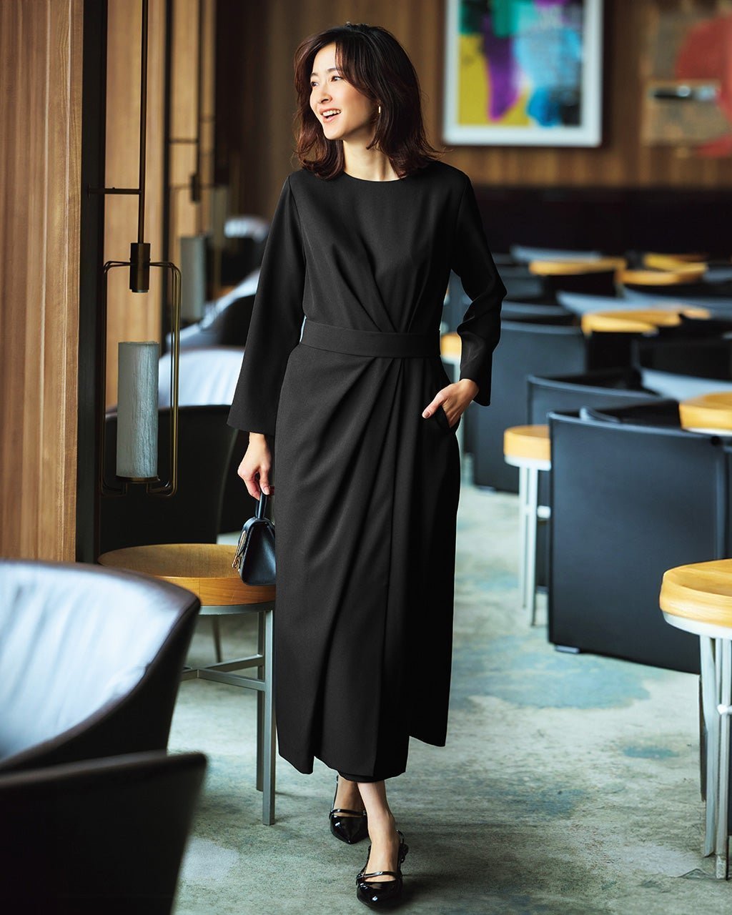 【ドゥクラッセ/DoCLASSE】のグラシエツイル・ウエストドレープワンピ―ス 人気、トレンドファッション・服の通販 founy(ファニー) 　ファッション　Fashion　レディースファッション　Fashion for Women　ワンピース　Dresses　オケージョン　Occasion Wear　シンプル　Simple, Minimal　スマート　Smart, Elegant　セットアップ　Set-Up, Coordinated Outfit　ラップ　Wrap, Wrap Design　ビジネス 仕事 通勤　Business / Work / Commuting　洗える　Machine Washable　 other-1|ID: prp329100004938369 ipo3291000000037056891