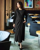 【ドゥクラッセ/DoCLASSE】のグラシエツイル・ウエストドレープワンピ―ス ブラック|ID: prp329100004938369 ipo3291000000037255184