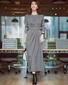 【ドゥクラッセ/DoCLASSE】のグラシエツイル・ウエストドレープワンピ―ス グレー|ID: prp329100004938369 ipo3291000000037255189