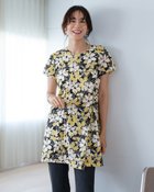 【ドゥクラッセ/DoCLASSE】の綿スラブ・アシメフレアチュニック ベージュ&times;ブラック|ID: prp329100004938371 ipo3291000000037245304