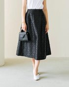 【ドゥクラッセ/DoCLASSE】のリボンジャカード・フレアスカート 人気、トレンドファッション・服の通販 founy(ファニー) ファッション Fashion レディースファッション Fashion for Women スカート Skirts Aライン・フレアスカート A-Line & Flared Skirts ジャカード／ジャガード Jacquard, Woven Pattern セットアップ Set-Up, Coordinated Outfit ドレス Dress, One-Piece ビスチェ Bustier, Corset Top フレア Flare, Flared リボン Ribbon, Bow 春 Spring thumbnail ブラック|ID: prp329100004938379 ipo3291000000037057490