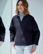 【ドゥクラッセ/DoCLASSE】のメルトンタッチ・キーネックプルオーバー ミッドナイトブルー|ID: prp329100004938384 ipo3291000000037102809