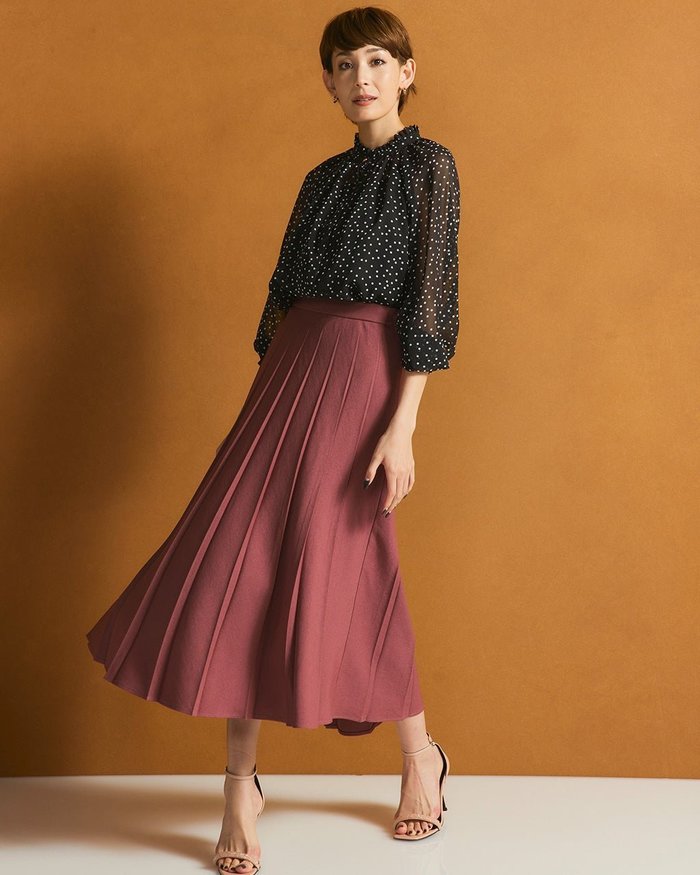 【ドゥクラッセ/DoCLASSE】のフラットプリーツ・Aラインスカート/82cm インテリア・キッズ・メンズ・レディースファッション・服の通販 founy(ファニー) https://founy.com/ ファッション Fashion レディースファッション Fashion for Women スカート Skirts Aライン・フレアスカート A-Line & Flared Skirts フラット Flat, Flat Shoes プリーツ Pleats, Pleated |ID: prp329100004938388 ipo3291000000037057518