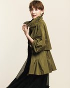 【ドゥクラッセ/DoCLASSE】のメモリータフタ・ペプラムギャザージャケット カーキ|ID: prp329100004938391 ipo3291000000037345486