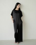 【ドゥクラッセ/DoCLASSE】のダブルサテン・オールインワン 人気、トレンドファッション・服の通販 founy(ファニー) ファッション Fashion レディースファッション Fashion for Women パンツ Pants & Trousers 新作・新入荷 New Arrivals / New In オケージョン Occasion Wear サテン Satin, Glossy Fabric ダブル Double, Double-Breasted ドレス Dress, One-Piece ドレープ Drape, Draping Fabric エレガント 上品 Elegant thumbnail ブラック|ID: prp329100004938399 ipo3291000000037057567