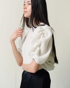 【ドゥクラッセ/DoCLASSE】のジャカード織・袖シャーリングブラウス 人気、トレンドファッション・服の通販 founy(ファニー) ファッション Fashion レディースファッション Fashion for Women トップス・カットソー Cut & Sew Tops シャツ・ブラウス・オフィスカジュアル Elegant Blouses & Button-Ups 新作・新入荷 New Arrivals / New In なめらか Smooth, Silky Texture エレガント 上品 Elegant シャーリング Shirring, Ruched ジャカード／ジャガード Jacquard, Woven Pattern スリーブ Sleeve, Long Sleeve / Short Sleeve バルーン Balloon, Balloon Silhouette フォルム Silhouette, Form thumbnail ホワイト|ID: prp329100004938402 ipo3291000000037057574