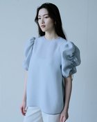 【ドゥクラッセ/DoCLASSE】のジャカード織・袖シャーリングブラウス 人気、トレンドファッション・服の通販 founy(ファニー) ファッション Fashion レディースファッション Fashion for Women トップス・カットソー Cut & Sew Tops シャツ・ブラウス・オフィスカジュアル Elegant Blouses & Button-Ups 新作・新入荷 New Arrivals / New In なめらか Smooth, Silky Texture エレガント 上品 Elegant シャーリング Shirring, Ruched ジャカード／ジャガード Jacquard, Woven Pattern スリーブ Sleeve, Long Sleeve / Short Sleeve バルーン Balloon, Balloon Silhouette フォルム Silhouette, Form thumbnail グレー|ID: prp329100004938402 ipo3291000000037057575