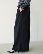 【ドゥクラッセ/DoCLASSE】の強撚コットン・サイド切り替えワイドパンツ 人気、トレンドファッション・服の通販 founy(ファニー) ファッション Fashion レディースファッション Fashion for Women パンツ Pants & Trousers 新作・新入荷 New Arrivals / New In スマート Smart, Elegant センター Center, Center Line ドレープ Drape, Draping Fabric フロント Front, Front Design ワイド Wide, Wide Fit エレガント 上品 Elegant thumbnail ブラック|ID: prp329100004938403 ipo3291000000037057577