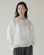【ドゥクラッセ/DoCLASSE】の強撚オーガンジー・Tブラウス 人気、トレンドファッション・服の通販 founy(ファニー) ファッション Fashion レディースファッション Fashion for Women トップス・カットソー Cut & Sew Tops シャツ・ブラウス・オフィスカジュアル Elegant Blouses & Button-Ups オーガンジー Organza Fabric カッティング Cutting Detail シンプル Simple, Minimal スタイリッシュ Stylish, Fashionable スマート Smart, Elegant フォルム Silhouette, Form thumbnail ホワイト|ID: prp329100004938404 ipo3291000000037057579