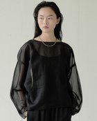 【ドゥクラッセ/DoCLASSE】の強撚オーガンジー・Tブラウス 人気、トレンドファッション・服の通販 founy(ファニー) ファッション Fashion レディースファッション Fashion for Women トップス・カットソー Cut & Sew Tops シャツ・ブラウス・オフィスカジュアル Elegant Blouses & Button-Ups オーガンジー Organza Fabric カッティング Cutting Detail シンプル Simple, Minimal スタイリッシュ Stylish, Fashionable スマート Smart, Elegant フォルム Silhouette, Form thumbnail ブラック|ID: prp329100004938404 ipo3291000000037057580