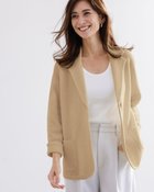 【ドゥクラッセ/DoCLASSE】の鹿の子ニット・テーラードジャケット ベージュ|ID: prp329100004938405 ipo3291000000037057583