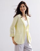 【ドゥクラッセ/DoCLASSE】の鹿の子ニット・テーラードジャケット ペールイエロー|ID: prp329100004938405 ipo3291000000037057584