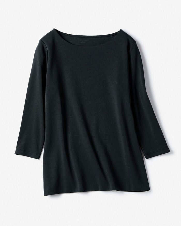 【ドゥクラッセ/DoCLASSE】のボートネック/7分袖・ドゥクラッセTシャツ(60cm丈) インテリア・キッズ・メンズ・レディースファッション・服の通販 founy(ファウニー) https://founy.com/ ファッション Fashion レディースファッション Fashion for Women トップス・カットソー Cut & Sew Tops シャツ・ブラウス・オフィスカジュアル Elegant Blouses & Button-Ups ロングTシャツ・Tシャツ Longline T-Shirts & Tees カットソー・ベーシックTシャツ Cut-and-Sewn Tops / Stretch Tees & Basics インナー Innerwear エレガント 上品 Elegant カッティング Cutting Detail カットソー Cut and Sewn Top シンプル Simple, Minimal ジャケット Jacket, Outerwear 雑誌 Magazine, Fashion Magazine なめらか Smooth, Silky Texture バランス Balance, Style Balance リラックス Relax, Relaxed Fit ビジネス 仕事 通勤 Business / Work / Commuting |ID: prp329100004942369 ipo3291000000037329253