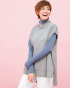 【ドゥクラッセ/DoCLASSE】の天竺編み・ハイネックベスト グレー|ID: prp329100004942377 ipo3291000000037094224