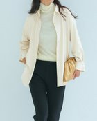 【ドゥクラッセ/DoCLASSE】の裏起毛ストレッチサキソニー・シャツジャケット オフホワイト|ID: prp329100004942378 ipo3291000000037094240