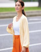 【ドゥクラッセ/DoCLASSE】のシアーブレンド・Vネックカーディガン エクルー|ID: prp329100004942380 ipo3291000000037094260