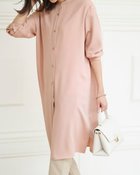 【ドゥクラッセ/DoCLASSE】のエステルダブル・バンドカラーチュニック スモーキーピンク|ID: prp329100004942390 ipo3291000000037094580