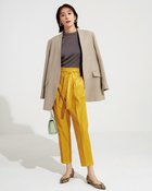 【ドゥクラッセ/DoCLASSE】の艶ストレッチリネン・テーパードパンツ 人気、トレンドファッション・服の通販 founy(ファニー) ファッション Fashion レディースファッション Fashion for Women パンツ Pants & Trousers thumbnail マスタード|ID: prp329100004942747 ipo3291000000037098562