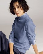 【ドゥクラッセ/DoCLASSE】のシルクフィール・レイヤード風ハイネック 人気、トレンドファッション・服の通販 founy(ファニー) ファッション Fashion レディースファッション Fashion for Women トップス・カットソー Cut & Sew Tops ニット Knit Tops & Sweaters なめらか Smooth, Silky Texture カフス Cuff Design セーター Sweater, Knitwear ハイネック High Neck, Mock Neck 冬 Winter / This Winter 春 Spring 秋 Autumn thumbnail ダスティーブルー|ID: prp329100004942763 ipo3291000000037099095