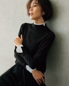 【ドゥクラッセ/DoCLASSE】のシルクフィール・レイヤード風ハイネック ブラック|ID: prp329100004942763 ipo3291000000037192348