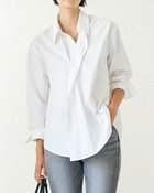 【ドゥクラッセ/DoCLASSE】の細番手コットン・アシンメトリーシャツ 人気、トレンドファッション・服の通販 founy(ファニー) ファッション Fashion レディースファッション Fashion for Women トップス・カットソー Cut & Sew Tops シャツ・ブラウス・オフィスカジュアル Elegant Blouses & Button-Ups なめらか Smooth, Silky Texture アシンメトリー Asymmetrical Style thumbnail ホワイト|ID: prp329100004942765 ipo3291000000037099101