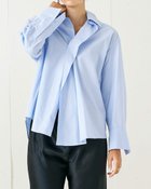 【ドゥクラッセ/DoCLASSE】の細番手コットン・アシンメトリーシャツ 人気、トレンドファッション・服の通販 founy(ファニー) ファッション Fashion レディースファッション Fashion for Women トップス・カットソー Cut & Sew Tops シャツ・ブラウス・オフィスカジュアル Elegant Blouses & Button-Ups なめらか Smooth, Silky Texture アシンメトリー Asymmetrical Style thumbnail サックス|ID: prp329100004942765 ipo3291000000037099102