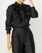 【ドゥクラッセ/DoCLASSE】のオーガンジー・フリルブラウス 人気、トレンドファッション・服の通販 founy(ファニー) ファッション Fashion レディースファッション Fashion for Women トップス・カットソー Cut & Sew Tops シャツ・ブラウス・オフィスカジュアル Elegant Blouses & Button-Ups インナー Innerwear オーガンジー Organza Fabric シアー Sheer, See-Through ジャケット Jacket, Outerwear フリル Frill, Ruffle ホリデーシーズン Holiday Season エレガント 上品 Elegant thumbnail ブラック|ID: prp329100004942766 ipo3291000000037099104
