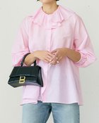 【ドゥクラッセ/DoCLASSE】のコットンシルクボイル・フリル衿ブラウス 人気、トレンドファッション・服の通販 founy(ファニー) ファッション Fashion レディースファッション Fashion for Women トップス・カットソー Cut & Sew Tops シャツ・ブラウス・オフィスカジュアル Elegant Blouses & Button-Ups カーディガン Cardigan, Knitwear シルク Silk, 100% Silk フリル Frill, Ruffle thumbnail ピンク|ID: prp329100004942773 ipo3291000000037099133