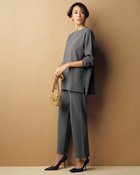 【ドゥクラッセ/DoCLASSE】の総針編み・ピンタックストレートパンツ 人気、トレンドファッション・服の通販 founy(ファニー) ファッション Fashion レディースファッション Fashion for Women パンツ Pants & Trousers ストレッチ Stretch, Stretchy Fabric ストレート Straight, Straight Cut セットアップ Set-Up, Coordinated Outfit thumbnail グレー|ID: prp329100004943093 ipo3291000000037102916