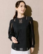 【ドゥクラッセ/DoCLASSE】のトーションレース・スタンドカラーブラウス 人気、トレンドファッション・服の通販 founy(ファニー) ファッション Fashion レディースファッション Fashion for Women トップス・カットソー Cut & Sew Tops シャツ・ブラウス・オフィスカジュアル Elegant Blouses & Button-Ups アンティーク Antique-Inspired インナー Innerwear キャミソール Camisole, Spaghetti Strap Top スタンド Stand Collar, Upright Stand フロント Front, Front Design thumbnail ブラック|ID: prp329100004943107 ipo3291000000037103082
