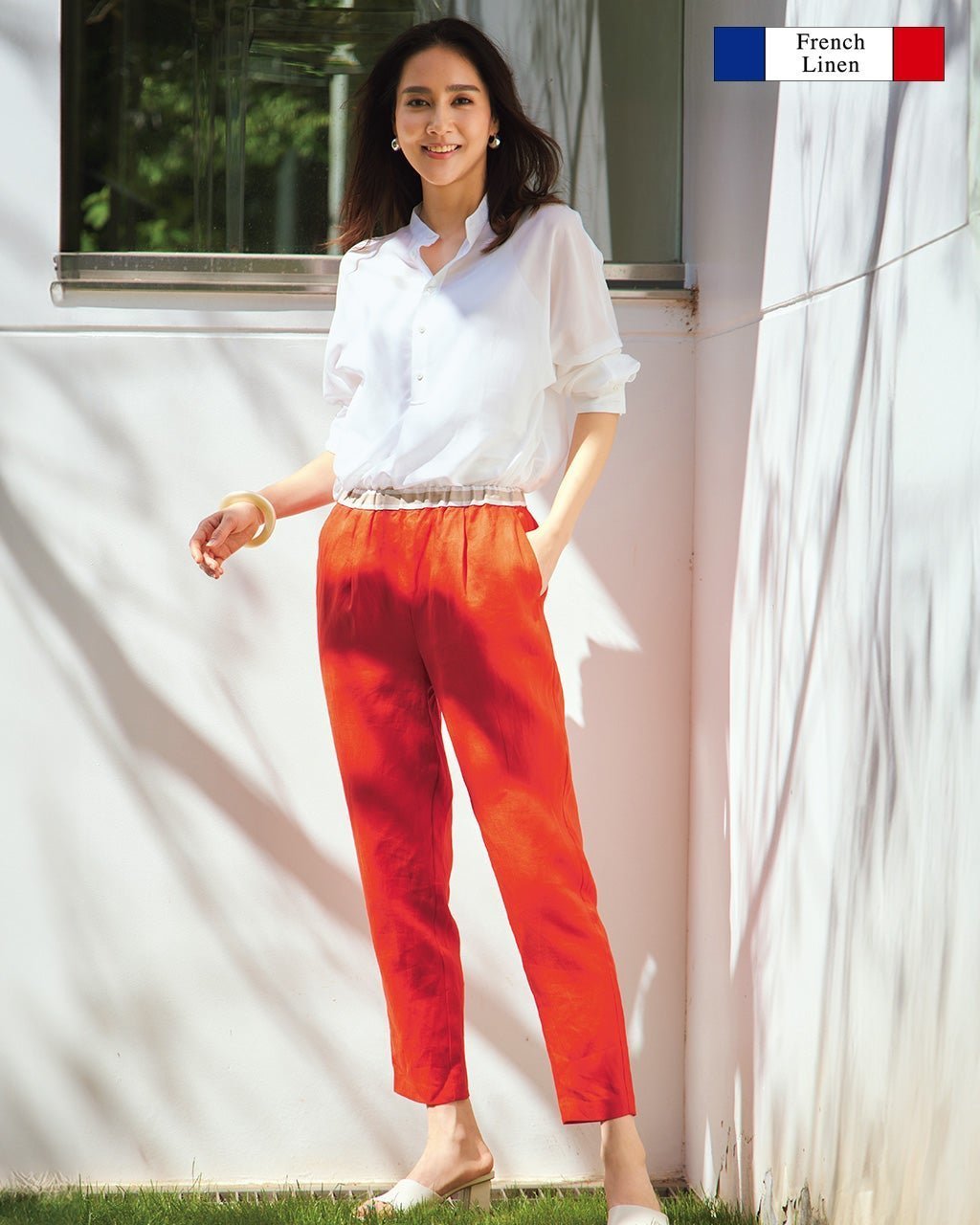 【ドゥクラッセ/DoCLASSE】の14番リネン・グログランテーパードパンツ 人気、トレンドファッション・服の通販 founy(ファニー) 　ファッション　Fashion　レディースファッション　Fashion for Women　パンツ　Pants & Trousers　フランス　France, French　フレンチ　French, French Style　リネン　Linen, Linen Fabric　夏　Summer　 other-1|ID: prp329100004943111 ipo3291000000037103133