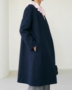 【ドゥクラッセ/DoCLASSE】のコットンダブルフェイス・コクーンコート ネイビー|ID: prp329100004943141 ipo3291000000037103738