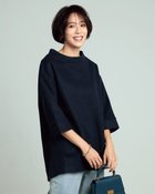 【ドゥクラッセ/DoCLASSE】の両面編み起毛カットソー・フォルムチュニック ミッドナイトブルー|ID: prp329100004956650 ipo3291000000037247047