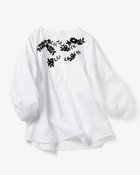 【ドゥクラッセ/DoCLASSE】のコットン混・フロッキーブラウス 大人の最旬トレンドファッション＆コーディネート founy(ファウニー) ファッション Fashion レディースファッション Fashion for Women トップス・カットソー Cut & Sew Tops シャツ・ブラウス・オフィスカジュアル Elegant Blouses & Button-Ups ミックス Mix, Mixed Style レース Lace, Lace Fabric thumbnail ホワイト|ID: prp329100004963460 ipo3291000000037236441