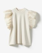 【ドゥクラッセ/DoCLASSE】の異素材使い・袖フリルニット 大人の最旬トレンドファッション＆コーディネート founy(ファウニー) ファッション Fashion レディースファッション Fashion for Women トップス・カットソー Cut & Sew Tops ニット Knit Tops & Sweaters 新作・新入荷 New Arrivals / New In シアー Sheer, See-Through フリル Frill, Ruffle リネン Linen, Linen Fabric thumbnail オフホワイト|ID: prp329100004963465 ipo3291000000037236520