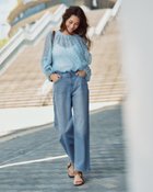 【ドゥクラッセ/DoCLASSE】のライトデニム・ボーイフレンドストレート 大人の最旬トレンドファッション＆コーディネート founy(ファウニー) ファッション Fashion レディースファッション Fashion for Women パンツ Pants & Trousers おすすめ Recommended / Our Picks コイン Coin, Coin Design ストレッチ Stretch, Stretchy Fabric ストレート Straight, Straight Cut デニム Denim, Jeans Material ドット Polka Dot, Dot Pattern フラワー Flower, Floral ポケット Pocket, Pocket Detail thumbnail ライトインディゴ|ID: prp329100004967359 ipo3291000000037259217