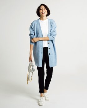 【ドゥクラッセ/DoCLASSE】 ウール混フラッフィー・ロングカーディガン大人の最旬トレンドファッション＆コーディネート founy(ファウニー) ファッション Fashion レディースファッション Fashion for Women トップス・カットソー Cut & Sew Tops カーディガン・羽織り Layered Style Cardigans カーディガン Cardigan, Knitwear チュニック Tunic, Long Top トレンド Trend, Trending Now ロング Long, Long-Length |ID:prp329100004967376