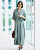 【ドゥクラッセ/DoCLASSE】のSARARI Air・キーネックドレス/ロング 大人の最旬トレンドファッション＆コーディネート founy(ファウニー) ファッション Fashion レディースファッション Fashion for Women ワンピース Dresses フォーマル・パーティードレス・結婚式用ドレス Elegant & Casual Dresses カフス Cuff Design ドレス Dress, One-Piece フィット Fit, Slim Fit フレア Flare, Flared 無地 Plain, Solid Color ロング Long, Long-Length 新作・新入荷 New Arrivals / New In 夏 Summer thumbnail ブルーグレー|ID: prp329100004985535 ipo3291000000037345275