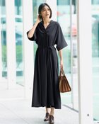 【ドゥクラッセ/DoCLASSE】のSARARI Air・キーネックドレス/ロング 大人の最旬トレンドファッション＆コーディネート founy(ファウニー) ファッション Fashion レディースファッション Fashion for Women ワンピース Dresses フォーマル・パーティードレス・結婚式用ドレス Elegant & Casual Dresses カフス Cuff Design ドレス Dress, One-Piece フィット Fit, Slim Fit フレア Flare, Flared 無地 Plain, Solid Color ロング Long, Long-Length 新作・新入荷 New Arrivals / New In 夏 Summer thumbnail ミッドナイトブルー|ID: prp329100004985535 ipo3291000000037345279