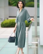 【ドゥクラッセ/DoCLASSE】のSARARI Air・キーネックドレス/ミディ 大人の最旬トレンドファッション＆コーディネート founy(ファウニー) ファッション Fashion レディースファッション Fashion for Women ワンピース Dresses フォーマル・パーティードレス・結婚式用ドレス Elegant & Casual Dresses カフス Cuff Design ドレス Dress, One-Piece フィット Fit, Slim Fit フレア Flare, Flared 無地 Plain, Solid Color ロング Long, Long-Length 新作・新入荷 New Arrivals / New In 夏 Summer thumbnail ブルーグレー|ID: prp329100004985537 ipo3291000000037345286
