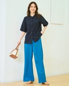 【ドゥクラッセ/DoCLASSE】のビューティバイアス・ブリーズパンツ/63㎝ 大人の最旬トレンドファッション＆コーディネート founy(ファウニー) ファッション Fashion レディースファッション Fashion for Women パンツ Pants & Trousers 秋 Autumn セットアップ Set-Up, Coordinated Outfit リネン Linen, Linen Fabric ワイド Wide, Wide Fit 新作・新入荷 New Arrivals / New In 夏 Summer エレガント 上品 Elegant thumbnail セルリアンブルー|ID: prp329100004985541 ipo3291000000037345324