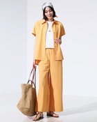 【ドゥクラッセ/DoCLASSE】のビューティバイアス・ブリーズパンツ/63㎝ 大人の最旬トレンドファッション＆コーディネート founy(ファウニー) ファッション Fashion レディースファッション Fashion for Women パンツ Pants & Trousers 秋 Autumn セットアップ Set-Up, Coordinated Outfit リネン Linen, Linen Fabric ワイド Wide, Wide Fit 新作・新入荷 New Arrivals / New In 夏 Summer エレガント 上品 Elegant thumbnail ライトオレンジ|ID: prp329100004985541 ipo3291000000037345327